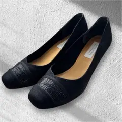 MACKINTOSH PHILOSOPHY グリッターラウンドトゥパンプス黒のサムネイル