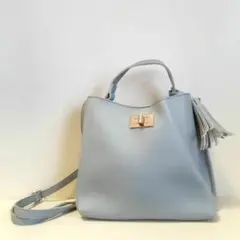 【未使用】レディース 2wayバッグ ハンドバッグ ショルダーバッグ グレー