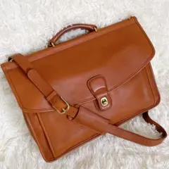 美品✨オールドコーチ　ブリーフケース　ウィリス　レザー　ブラウン　2way