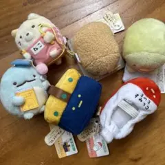 未使用品　すみっコぐらし　てのりぬいぐるみ　学校　おべんきょう　6個セット