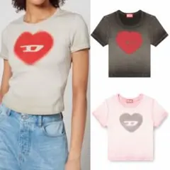 DIESEL ハートプリント Tシャツ