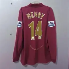 05-06 アーセナル HENRY 14 長袖 シャツ アンリ