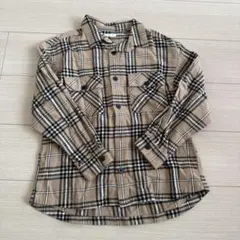 チェック柄長袖シャツ 140