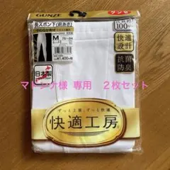 GUNZE 抗菌防臭 Mサイズ ズボン下ホワイト下着　２枚セット
