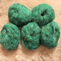 ふわふわ　モヘアブレンド毛糸　125g　グリーン　緑