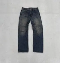 Levi's 503濃紺 バギーデニムパンツ　ワイド　レザーパッチ　雰囲気◎