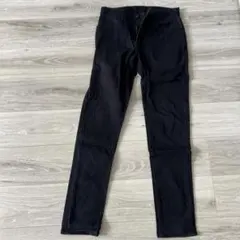 【美品】ユニクロ　UNIQLO メンズ　黒 スキニーパンツ バックポケット　S