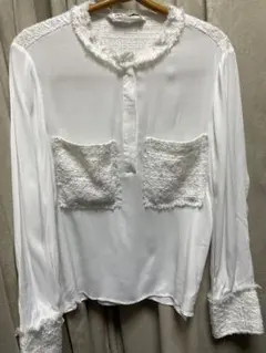 ZARAザラホワイトブラウス L