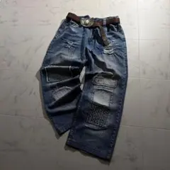 00s 極太 Sean John バギーデニム 刺繍 B系 y2k sk8 極太00s SEANJOHN W36 バギーデニム 刺繍 再構築 HIPHOP - メルカリ