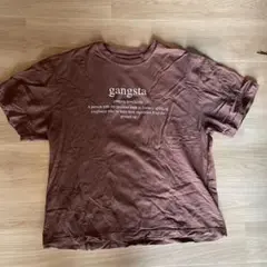 アメリカのブランド4HUNNID gangsta Tシャツ ブラウン XI