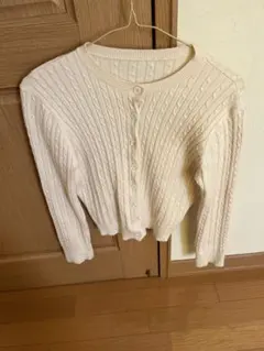 SHEIN DAZY ケーブルニット カーディガン アプリコット M