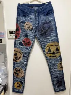 Givenchy 22SS パンプキンプリント ダメージデニム 30のサムネイル