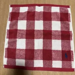 Polo Ralph Lauren ウォッシュタオル チェック柄 赤　新品未使用のサムネイル