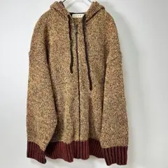 【ユニクロ/MARNIコラボ】 フード付きパーカーXL オレンジ系ミックスカラー