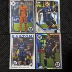 FCインテルナツィオーレミラノ　toppsカード4枚セット　スリーブ入り