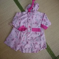 ピンクのレインコート　110cm
