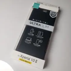 Xperia 10 II 手帳型ケース ブラック 1372