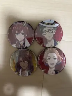 オーマイカフェ ツイステ 缶バッジ4点セット