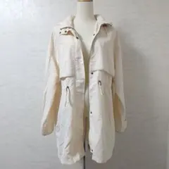 セポ ロング マウンテンパーカー カジュアル アウター フード 白