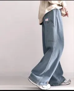 JaVa ライトブルーワイドパンツ