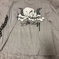 Stüssy スカルグラフィック 長袖シャツ グレー
