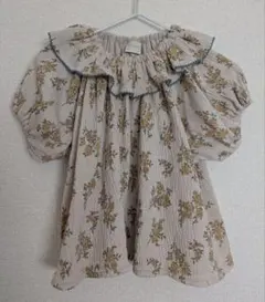 【tete a tete】襟フリル 花柄半袖カットソー 100cm