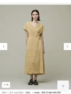 uncrave WHITE カットジャガードワンピース　サイズ1