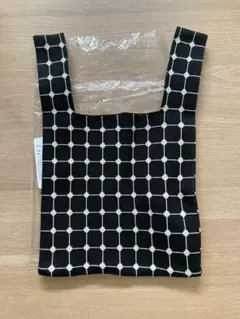 【新品未使用】D.KELLY ニットトートバッグ　エコバッグ　モノトーン