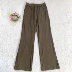 美品★大きめ 【ニコアンド】 ワイドパンツ （L） ウエストゴム スリット