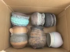 3-陶器の植木鉢、多肉植物鉢、サボテン鉢詰め合わせ6点セット