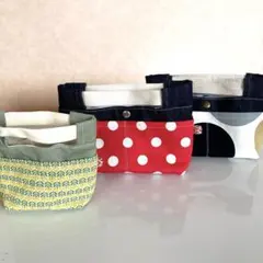 ドット柄大容量収納　バックinバック