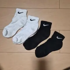 Nike ソックス 2足セット ホワイト ブラック