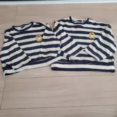 ストライプ長袖カットソー 80cm 95cm セット