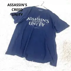 アサシンクリードユニティ【L】トップス　Ｔシャツ ゲームT プレステ　英字ロゴ
