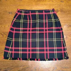 GU 黒と赤のチェック柄ミニスカート サイズM