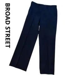 【最安値】 BROAD STREET ネイビー スラックス ストレートフィットＬ