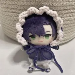 にじさんじパペット にじパペ ぬい服 ボンネット 帽子 紫 パープル 10cm