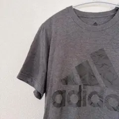 ビッグロゴ アディダス Ｔシャツ クルーネック 半袖 プリント Ｓ 灰色 綿のサムネイル