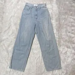AZUL by moussy DENIM ハイウエストワイドデニムパンツのサムネイル