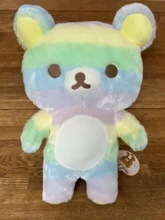 【リラックマ】　レインボーぬいぐるみＸＬ　タグ付き