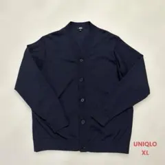 XＬ 紺色　ユニクロ ニットVネックカーディガン　男女兼用