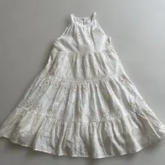 ZARA KIDS ノースリーブワンピース ホワイト 140cm 刺繍のサムネイル