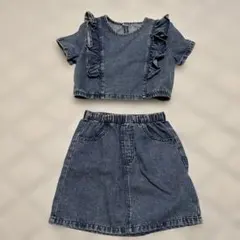 SHEIN デニムセットアップ 7Y試着のみ