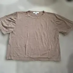 UNIQLO ボクシーニットT/ウォッシャブル　ベージュ　S