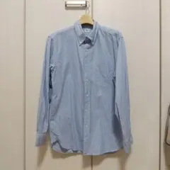 ユニクロ オックスフォードシャツ M ブルー 長袖 コットン