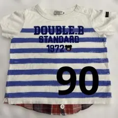 DOUBLE.B MIKI HOUSE ボーダーTシャツ 90のサムネイル