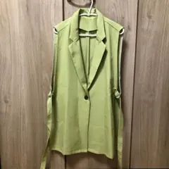 【新品・未使用】OLIVE des OLIVE オリーブデオリーブ黄緑ベストジレ