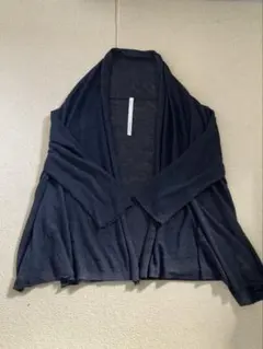 Spick & Span リネン混ネイビーカーディガン