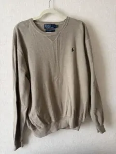 Polo by Ralph Lauren ベージュ Vネック セーター Lサイズ