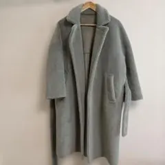 スタニングルアー ステンカラーフェイクムートンコート　グリーン